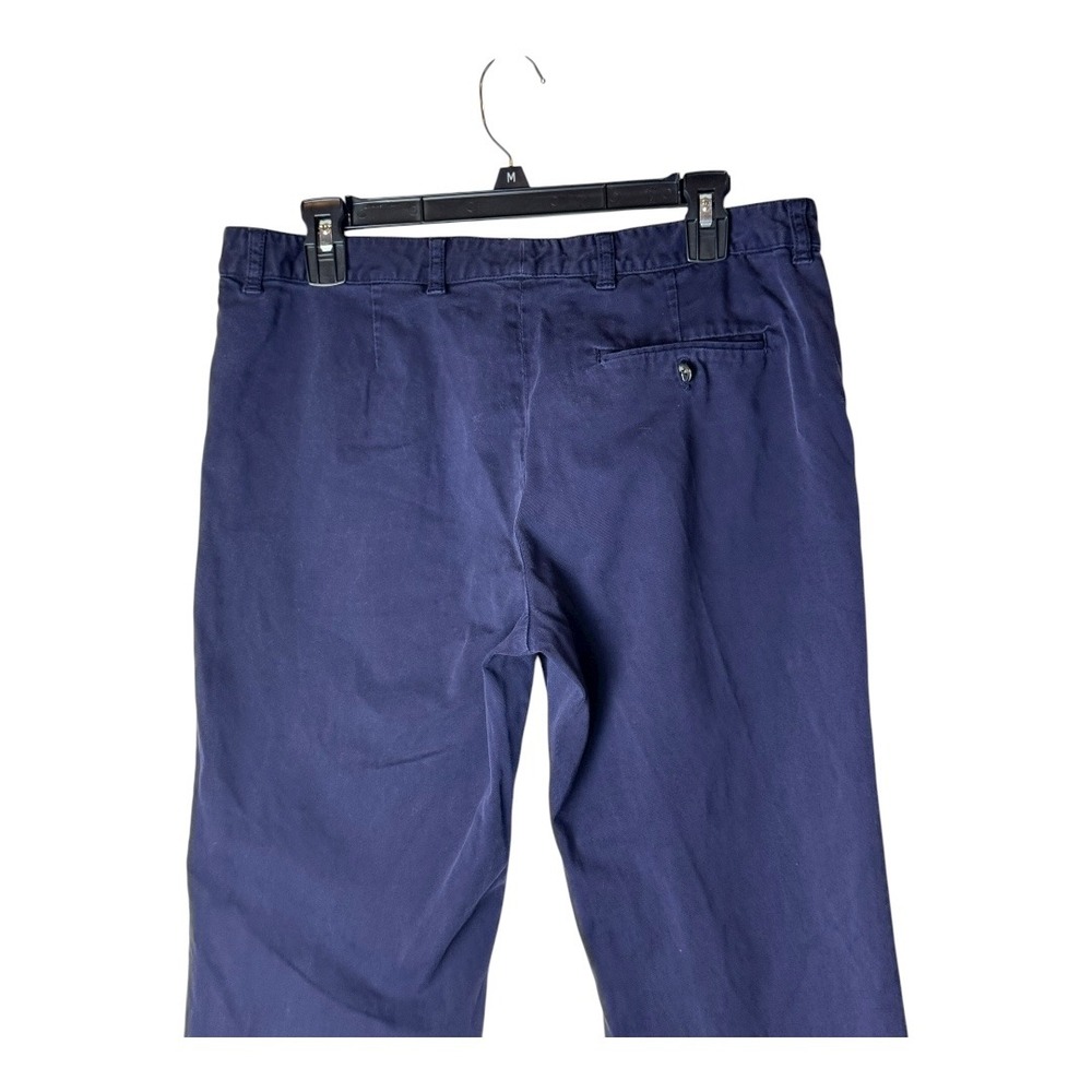APC Pants Women XL Blue Cotton Straight Leg Casual Trousers Preppy Luxury Career - Picture 4 of 9